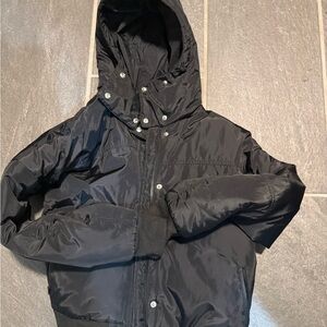 Maternity Black Hooded Jacket